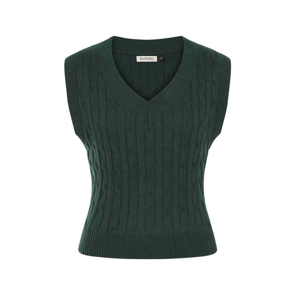 Banned - Olive Dames gilet - Groen